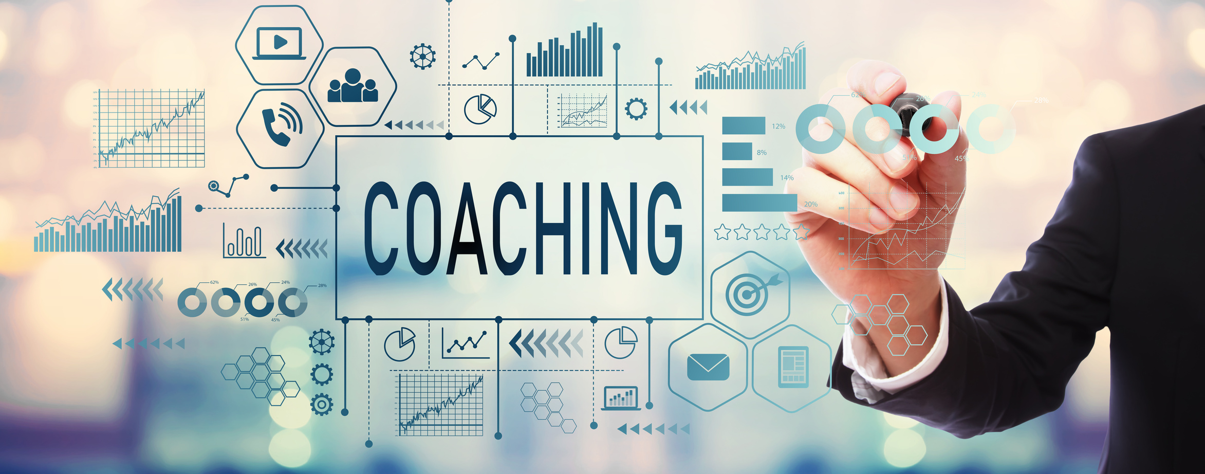 Coaching with businessman